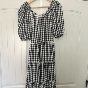 Carly Jean Los Angeles black and white gingham dress